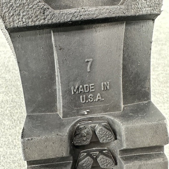 STEEL TOE - Rubber Boots Size 7 Fishing Hunting Black Waterproof MADE IN USA  B1 - Picture 11 of 12